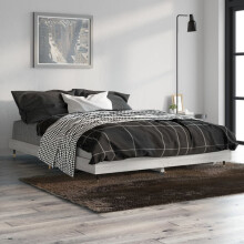 Berkfield Bed Frame without Mattress Grey Sonoma 135x190 cm Double Engineered Wood