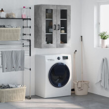 Berkfield Wall Mounted Cabinet Concrete Grey 69.5x34x90 cm