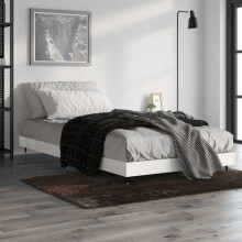 Berkfield Bed Frame without Mattress High Gloss White 90x190 cm Single