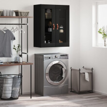 Berkfield Wall Mounted Cabinet Black 69.5x34x90 cm