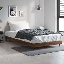 Berkfield Bed Frame without Mattress Brown Oak 90x200 cm Engineered Wood