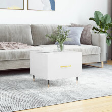 Berkfield Coffee Table High Gloss White 50x50x40 cm Engineered Wood