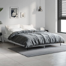 Berkfield Bed Frame without Mattress Concrete Grey 135x190 cm Double