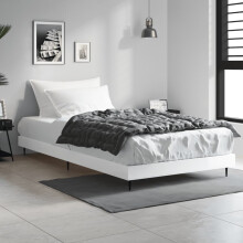 Berkfield Bed Frame without Mattress High Gloss White 90x200 cm