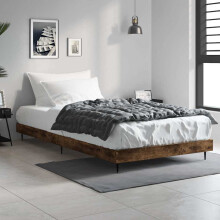Berkfield Bed Frame without Mattress Smoked Oak 90x200 cm Engineered Wood