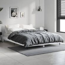 Berkfield Bed Frame without Mattress White 140x190 cm Engineered Wood