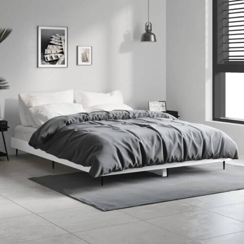 Berkfield Bed Frame without Mattress White 140x190 cm Engineered Wood
