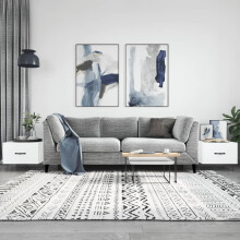 Berkfield Coffee Tables 2pcs High Gloss White 50x50x40 cm Engineered Wood