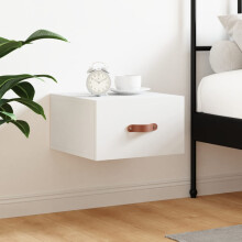 Berkfield Wall-mounted Bedside Cabinet White 35x35x20 cm