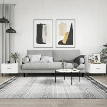 Berkfield Coffee Tables 2pcs High Gloss White 50x50x40 cm Engineered Wood
