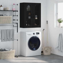 Berkfield Wall Mounted Cabinet Black 69.5x34x90 cm