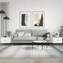 Berkfield Coffee Tables 2 pcs White 50x50x40 cm Engineered Wood