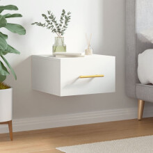 Berkfield Wall-mounted Bedside Cabinet White 35x35x20 cm