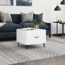 Berkfield Coffee Table High Gloss White 50x50x40 cm Engineered Wood