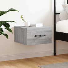 Berkfield Wall-mounted Bedside Cabinet Grey Sonoma 35x35x20 cm