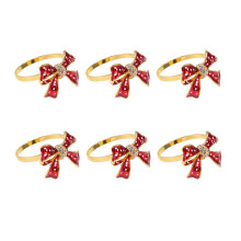 Servettringar Set med 6, Butterfly Knot Servettring för BröLlop, Middagsbjudning, Serviett Till Jul, FöDelsedag