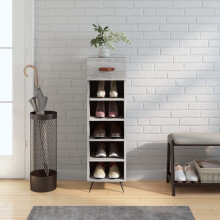Berkfield Shoe Cabinet Grey Sonoma 30x35x105 cm Engineered Wood