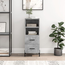 Berkfield Sideboard Concrete Grey 34.5x34x90 cm Engineered Wood
