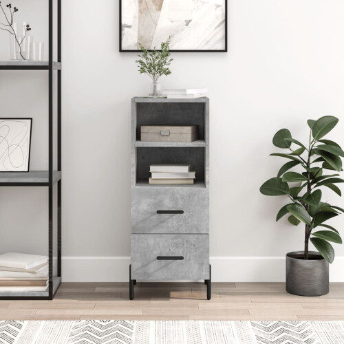 Berkfield Sideboard Concrete Grey 34.5x34x90 cm Engineered Wood