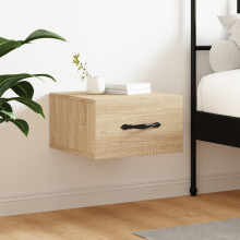 Berkfield Wall-mounted Bedside Cabinet Sonoma Oak 35x35x20 cm