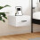 Berkfield Wall-mounted Bedside Cabinet White 35x35x20 cm 1