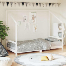 Berkfield Kids Bed Frame White 90x190 cm Solid Wood Pine