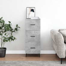 Berkfield Sideboard Concrete Grey 34.5x34x90 cm Engineered Wood