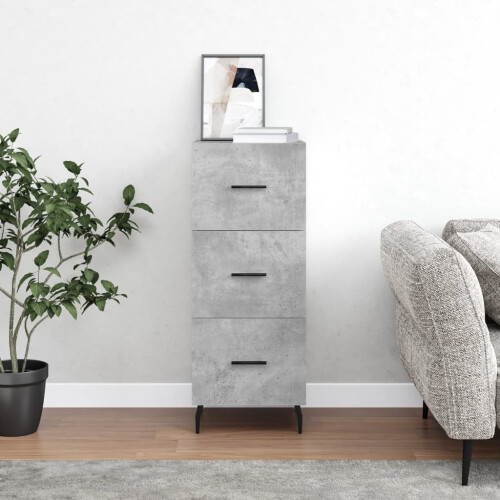 Berkfield Sideboard Concrete Grey 34.5x34x90 cm Engineered Wood