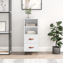 Berkfield Sideboard High Gloss White 34.5x34x90 cm Engineered Wood