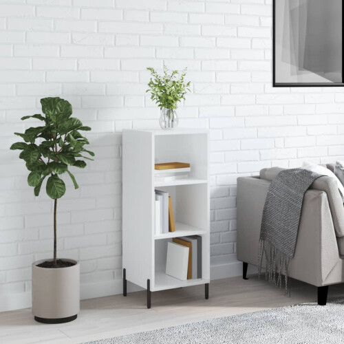 Berkfield Sideboard High Gloss White 34.5x32.5x90 cm Engineered Wood