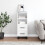 Berkfield Sideboard High Gloss White 34.5x34x90 cm Engineered Wood 1