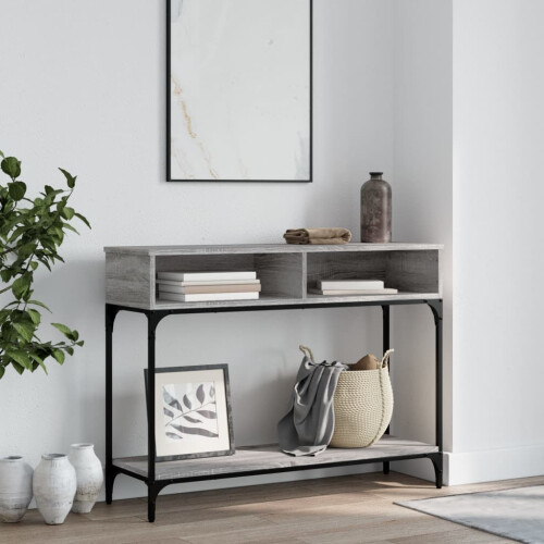 Berkfield Console Table Grey Sonoma 100x30.5x75 cm Engineered Wood
