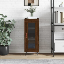 Berkfield Sideboard Brown Oak 34.5x34x90 cm Engineered Wood