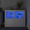 Berkfield Side Cabinets with LED Lights 2 pcs White Engineered Wood 1