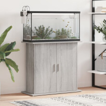 Berkfield Aquarium Stand Grey Sonoma 81x36x73 cm Engineered Wood