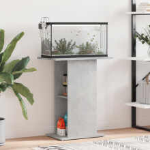 Berkfield Aquarium Stand Concrete Grey 60.5x36x72.5 cm Engineered Wood