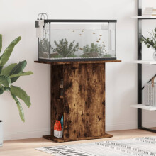 Berkfield Aquarium Stand Smoked Oak 75x36x72.5 cm Engineered Wood