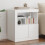 Berkfield Sideboard with LED Lights White 60.5x37x67 cm 1