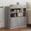 Berkfield Sideboard with LED Lights Grey Sonoma 60x37x67 cm 1