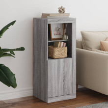 Berkfield Sideboard with LED Lights Grey Sonoma 41x37x100 cm