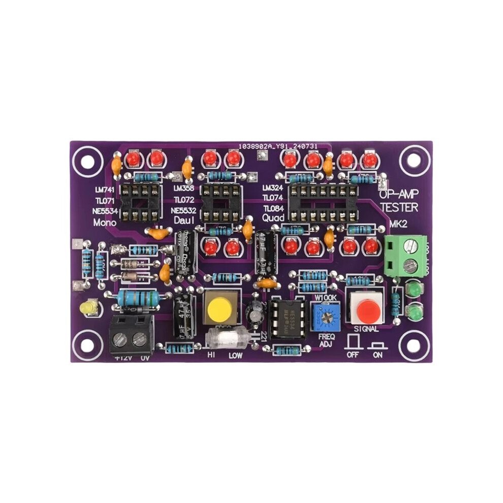 New Dc12v T2 Operational Amplifier Test Board Op-Amp Tester Single/Dual/Quad Operational Amplifier 4712048833590