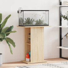 Berkfield Aquarium Stand Sonoma Oak 60.5x36x72.5 cm Engineered Wood