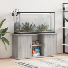 Berkfield Aquarium Stand Grey Sonoma 121x41x58 cm Engineered Wood
