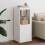 Berkfield Sideboard with LED Lights White 41x37x100 cm 1