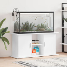 Berkfield Aquarium Stand White 121x41x58 cm Engineered Wood