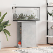 Berkfield Aquarium Stand Concrete Grey 75x36x72.5 cm Engineered Wood