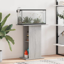 Berkfield Aquarium Stand Grey Sonoma 60.5x36x72.5 cm Engineered Wood