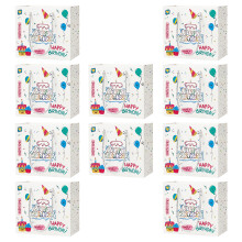 Pack Of 10 Durable Gift Bags For Birthdays Offering-White