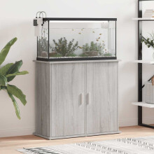 Berkfield Aquarium Stand Grey Sonoma 81x36x73 cm Engineered Wood