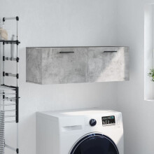 Berkfield Wall Cabinet Concrete Grey 100x36.5x35 cm Engineered Wood